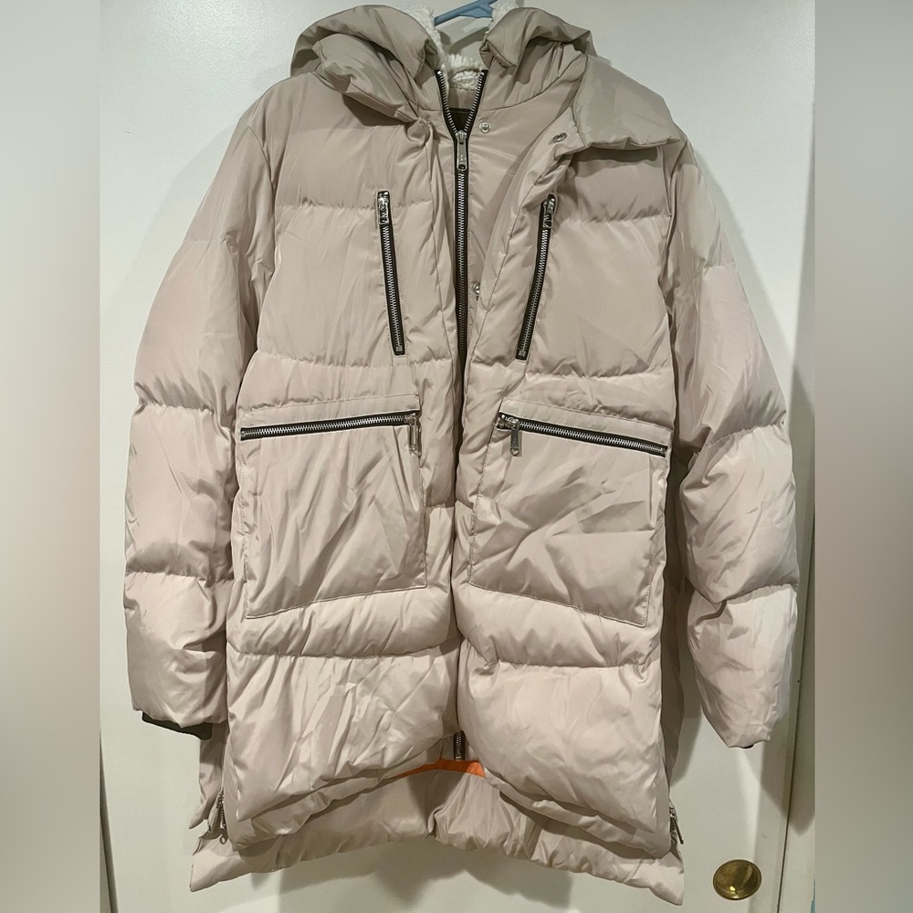 Sam Edelman Orange and Gray Puffy Jacket